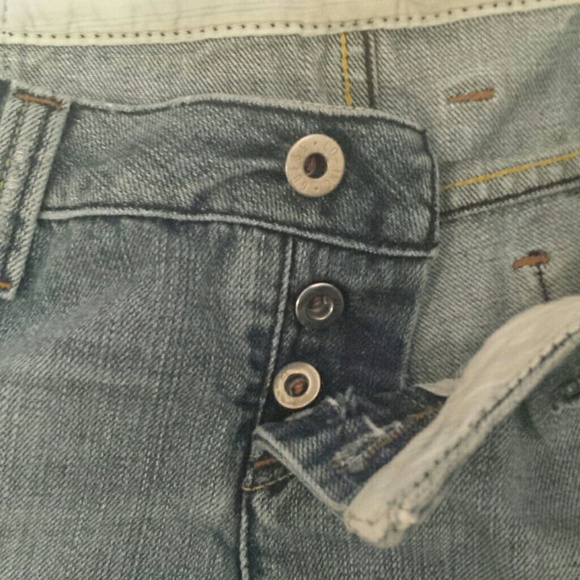 Guess Y2K Short Distressed Button Up Jean Shorts - Picture 3 of 12